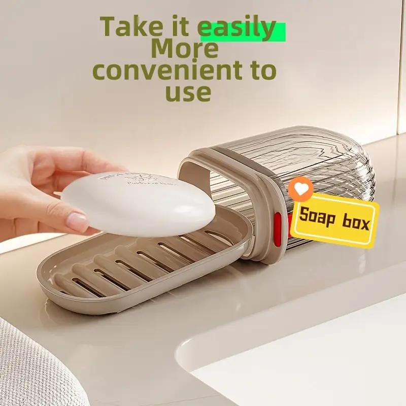 

1/2pcs Creative Travel Soap Box with Lid Sealed and Drainable Portable Small Soap Box for Business Trip Travel Soap Box