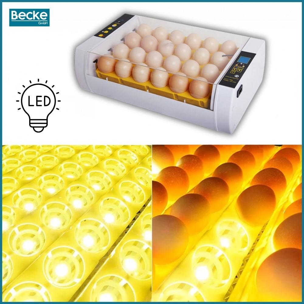 Brutapparat, Schlupfbrüter, automatische Kükenaufzuchtstation, digitaler Eierleuchter, Eierwendung 24