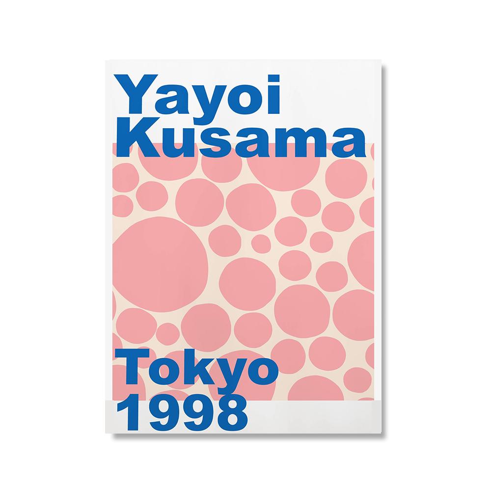 Yayoi Kusama Exhibition Posters and Print Japanese Artist Art Painting Canvas Picture Abstract Modern Museum For Home Wall Decor