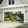 Sunlit Patio Garden Tapestry, Lush Agave Plants & Ivy-Covered Fence Print Wall Hanging