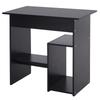 Modern PC Desk In Wood with CPU Shelf and Pull-Out Keyboard Space, 80x45x75 Cm, Black