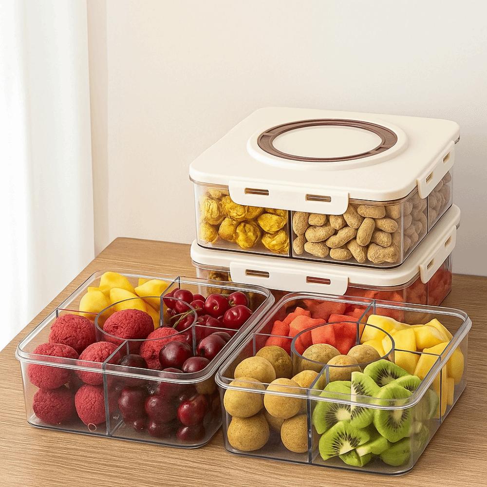 Sealed Divided Storage Box Fresh-keeping Snack Containers Practical Dried Fruit Box  Refrigerator