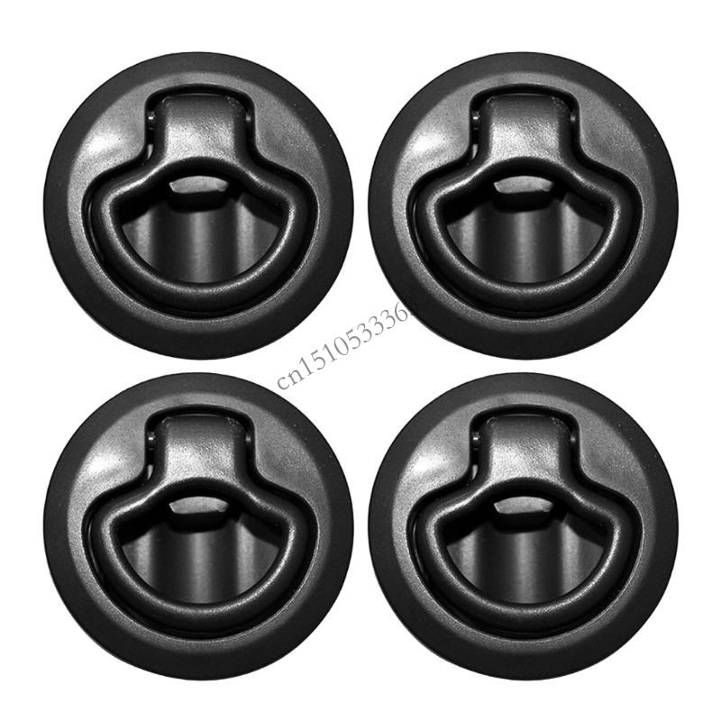 090E 4Pcs Durable Flush Boats Plastic Flush Pull Lift Rings Handle Marine Locker for Marine Boats Yacht