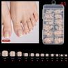 Artificial Short Square Toenails 120Pcs White Full Cover Press On Toe Nails for Women Summer Beach Holiday