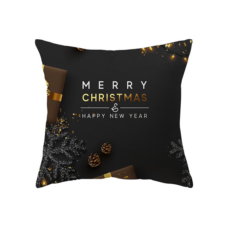 Christmas Theme Decorative Printing Pattern Cushion Cover Home Living Room Sofa Decoration Square Pillow Pillow Cover
