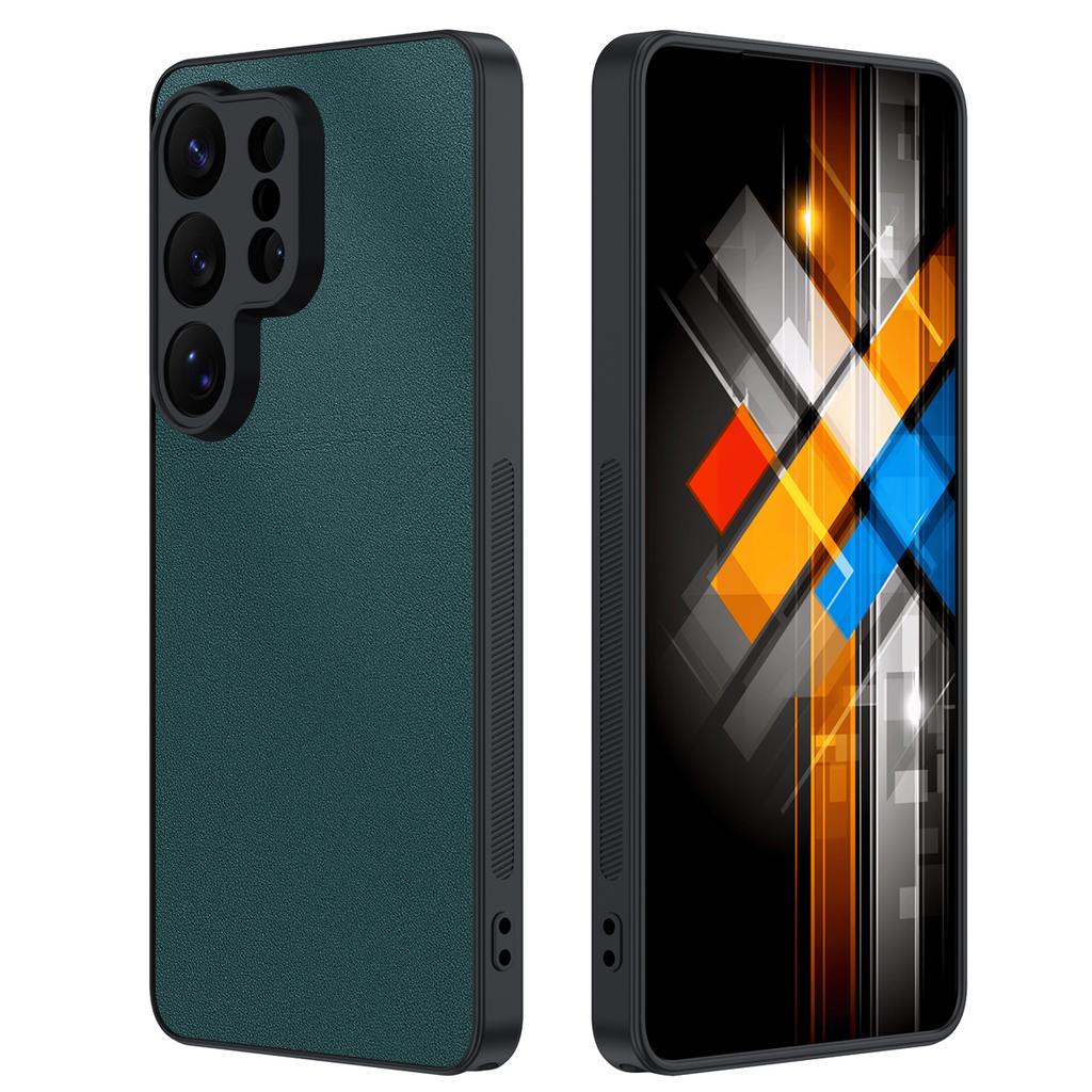 For Samsung Galaxy S26 Ultra Case PU Leather Coated PC + TPU Anti-Drop Phone Cover