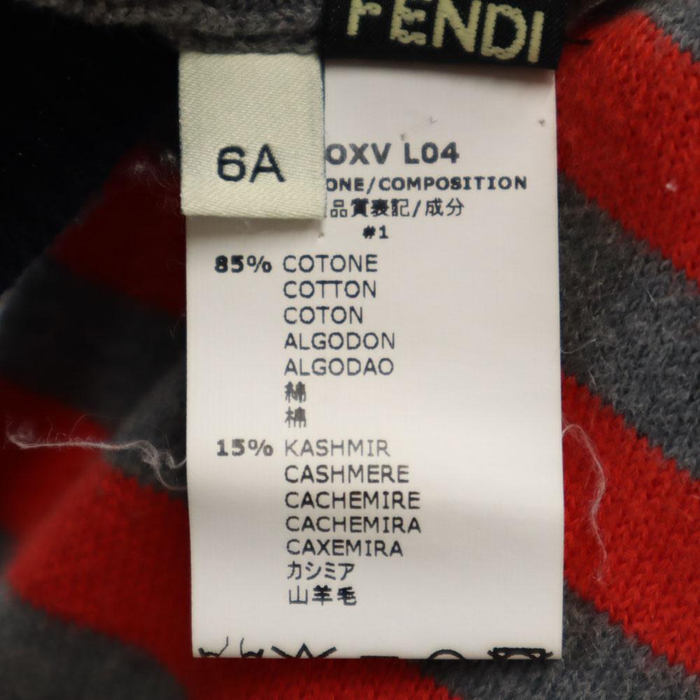 FENDI Made in Italy Cashmere Blend Long sleeve V neck knit cardigan 6A Kid's Used