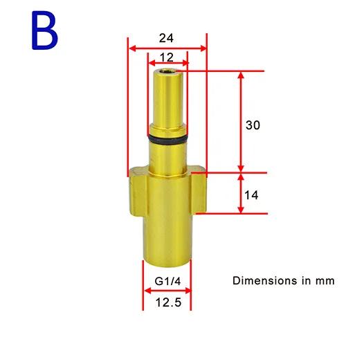 High Pressure Water Gun Connector 1/4 Adapter For Karcher For Nilfisk Snow Foam Lance Nozzle Soap Gun Car Washer Accessories