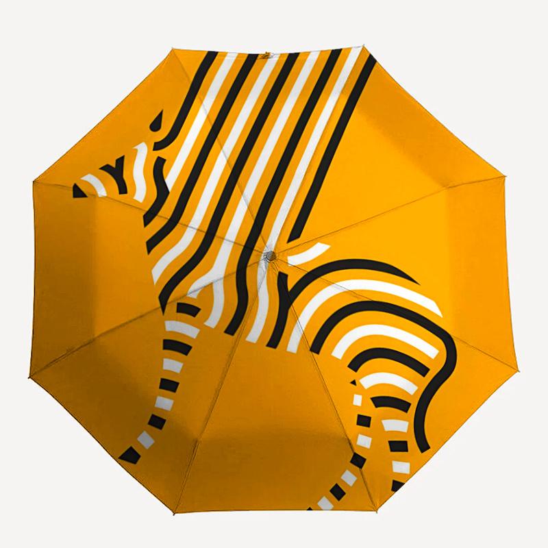 

1pc Zebra Stripes Automatic Open/close Umbrella, 8-Rib sturdy structure, Portable Travel Umbrella, Parties, Everyday Useb015