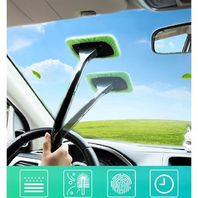 Kit de escova para limpeza de janelas de carro, limpador de para-brisa, escova de microfibra, ferramenta de limpeza automática com cabo longo para carro