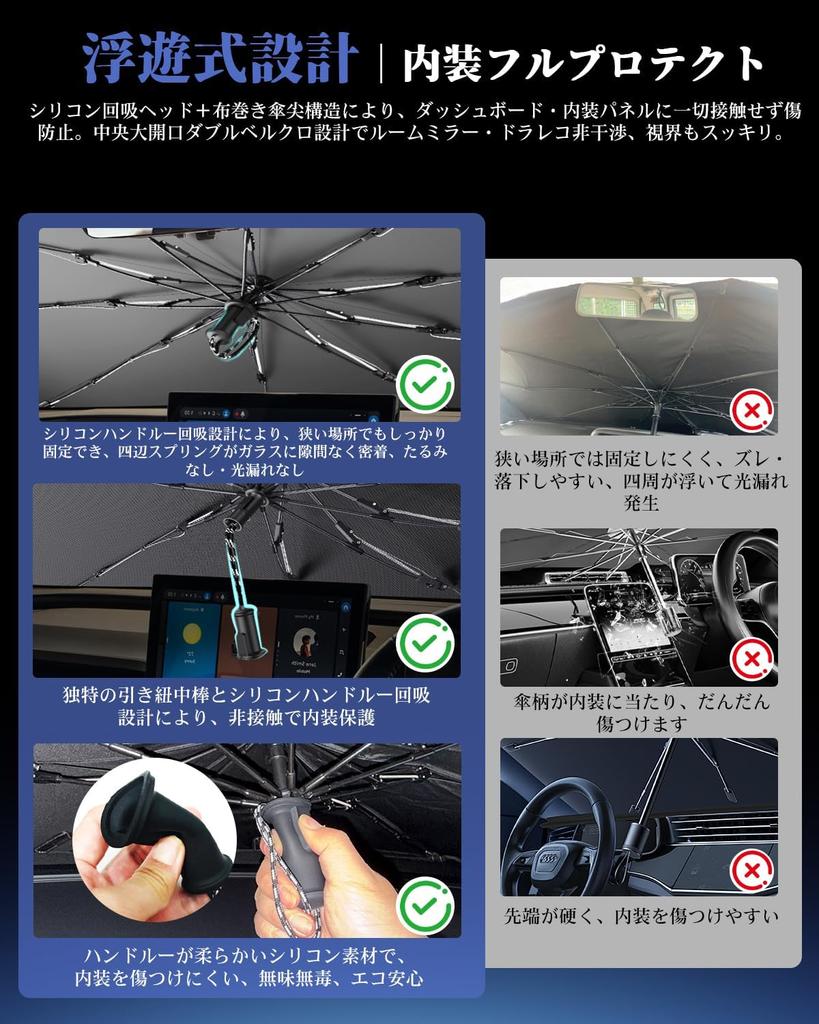 ruiya New New Daihatsu Atrai Dedicated Sunshade Umbrella Dashcam Compatible Pull Cord Type Suction Cup Wide Band Storage Front Sunshade Hijet Truck