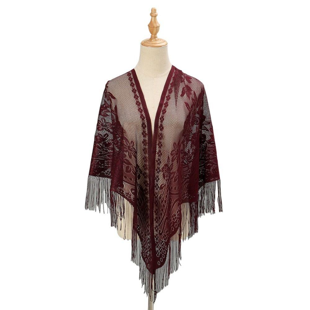 Multicolored Women Shawl With Tassel Tulle Shawl Wedding Accessories Fashion Scarf  Women