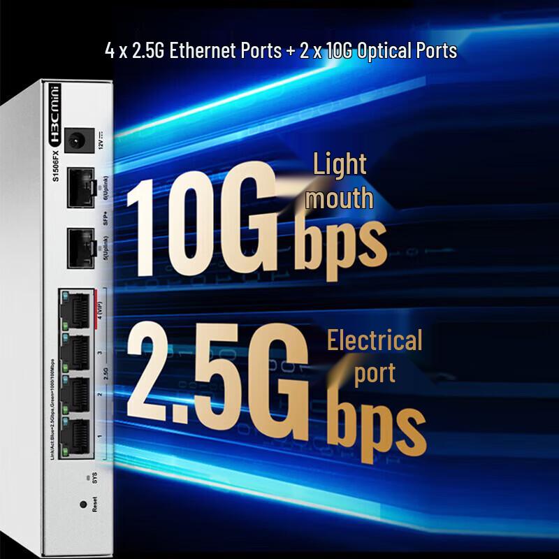 H3C Mini S1506FX 4-Port 2.5G Switch with 10G SFP+