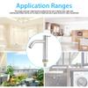 G1/2in Male Thread Stainless Steel Water Faucet Undercounter Single Cold Water Tap