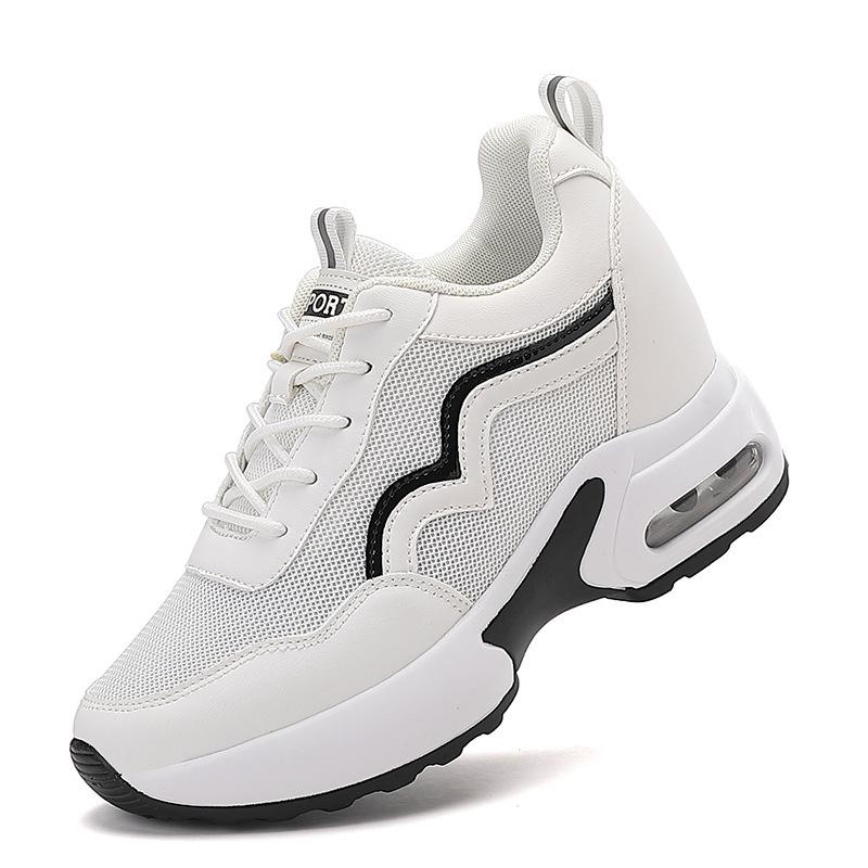 Manufacturers increase height fashion women's shoes breathable mesh sports women's shoes platform casual sports shoes women's foreign trade