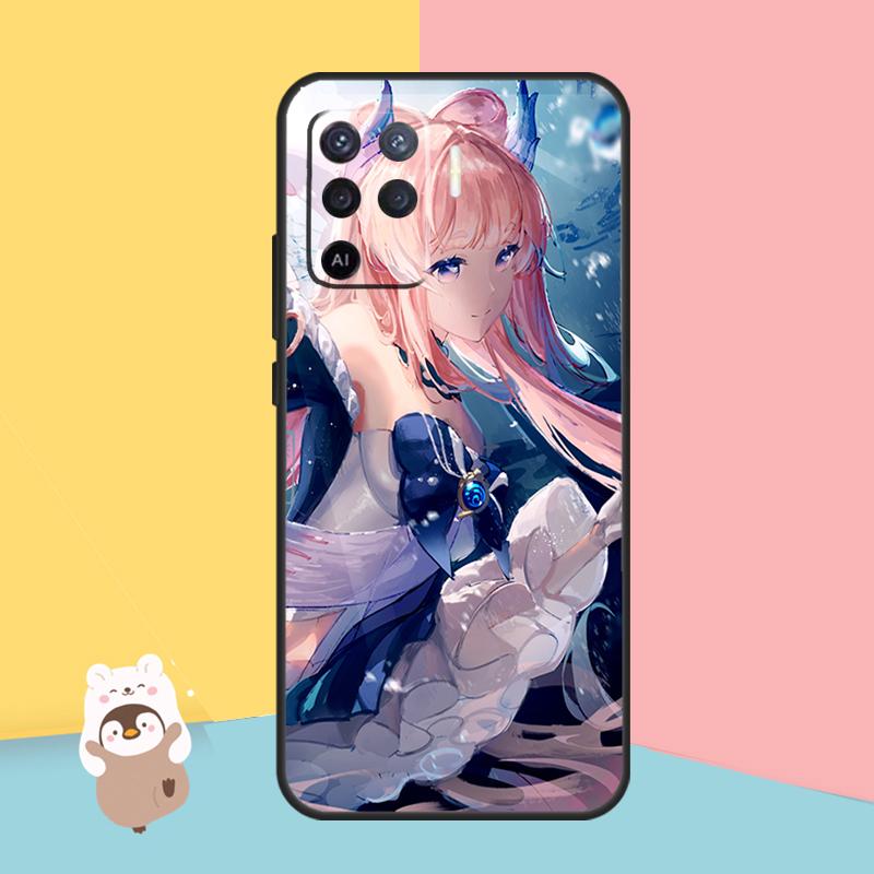 

Чехол Genshin Impact Sangonomiya Kokomi для OPPO A54 A74 A94 A52 A72 A83 A91 A93 A15 A16 A5 A9 A31 A53 A53S 2020, задняя крышка OPPO A83