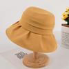 Bucket Hat Women'S Spring And Summer Sun Protection Sun Hat Pleated Small Brim Sun Hat Outdoor Travel Small Fresh Foldable