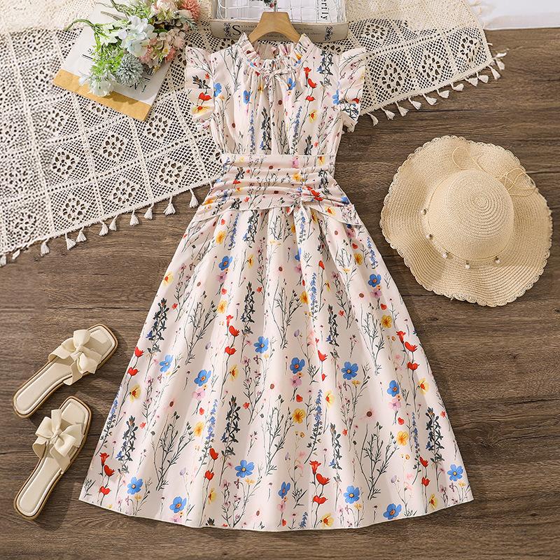 Girls  Fashionable Dress - Spring/Summer Children s Elegant Dress 130cm=8Y