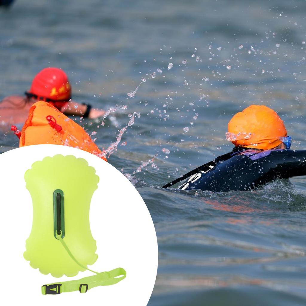 Schwimmboje Boje für offenes Wasser, Schwimmgürtel Blase Sicherheitsboje mit verstellbarer Taille, Schnorcheln, Schwimmtraining, Triathleten, Kajakfahren