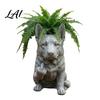 Unique Attitude Flowerpot Bulldog Creative Decorative Planter with Design Eye-Catching Garden Centerpiece Decor Indoor Outdoor Plant Pot Novelty
