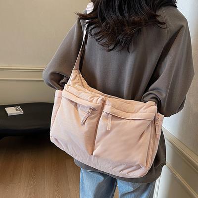 Geantă de umăr cu un singur buzunare, geantă de nailon impermeabilă, de mare capacitate, tip crossbody, General Leisure