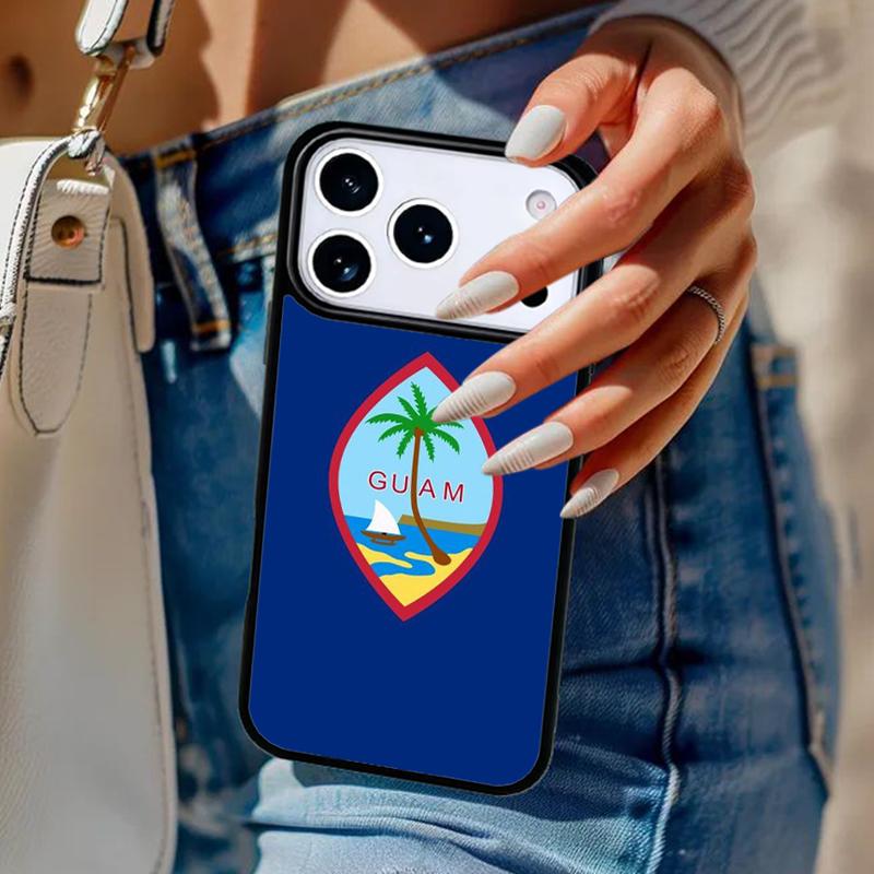 Guam Flag Phone Case For iPhone 17 Air 14 15 13 12 Max Cover For Apple 14 15 16 16e 11 Pro Max Plus