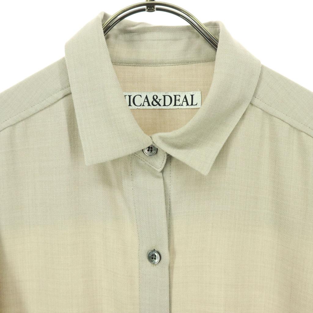 Beauty products MICA&DEAL made in Japan Long sleeve Shirt dress F Beige Women Used