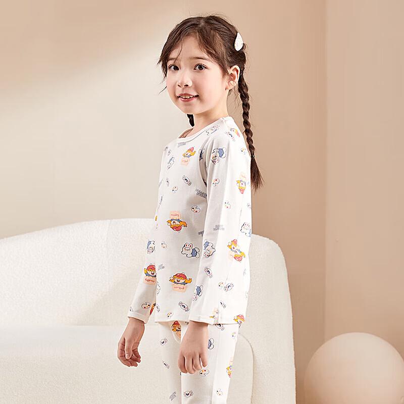 Hongdou Kids' 100% Cotton Thin Thermal Underwear Set