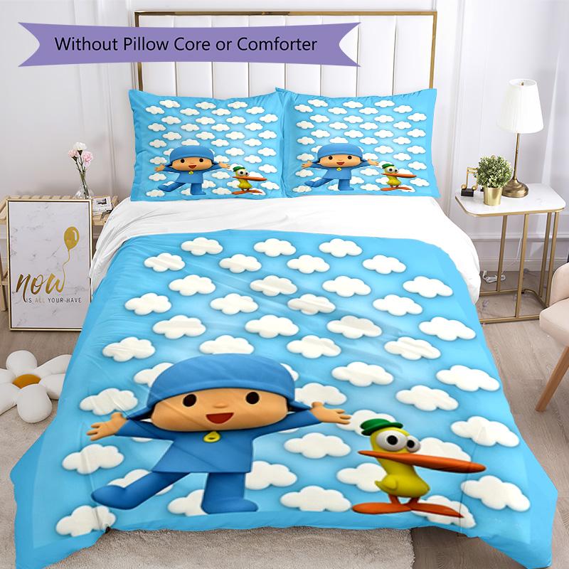 Pocoyo Quilt Cover Set Perfect for Bedrooms Soft Fabric Perfect Gift for Friends & Family