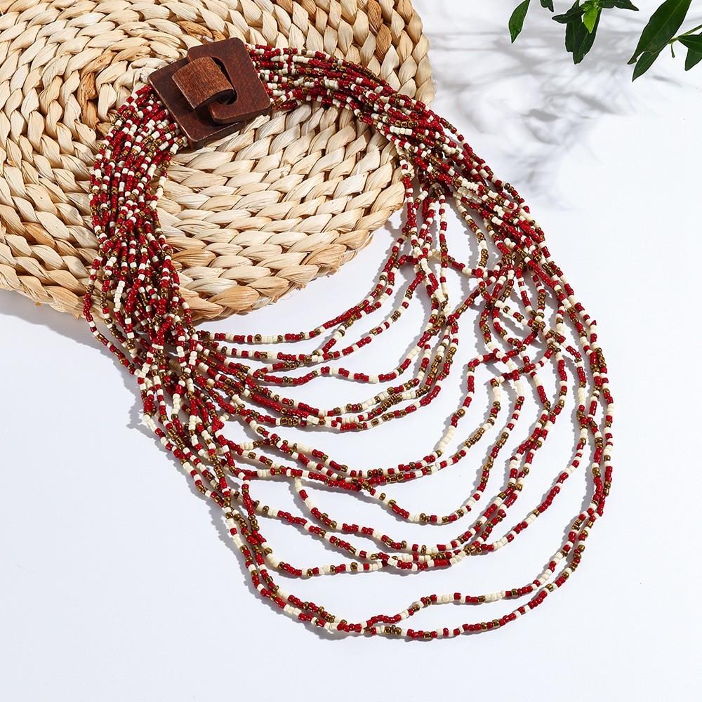 Multilayer Necklace With Acrylic Beads For Women Winter