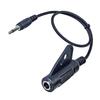 3.5mm Male to 6.35mm Female Adapter Cable, 30cm with Mounting Ear for Audio Conversion.