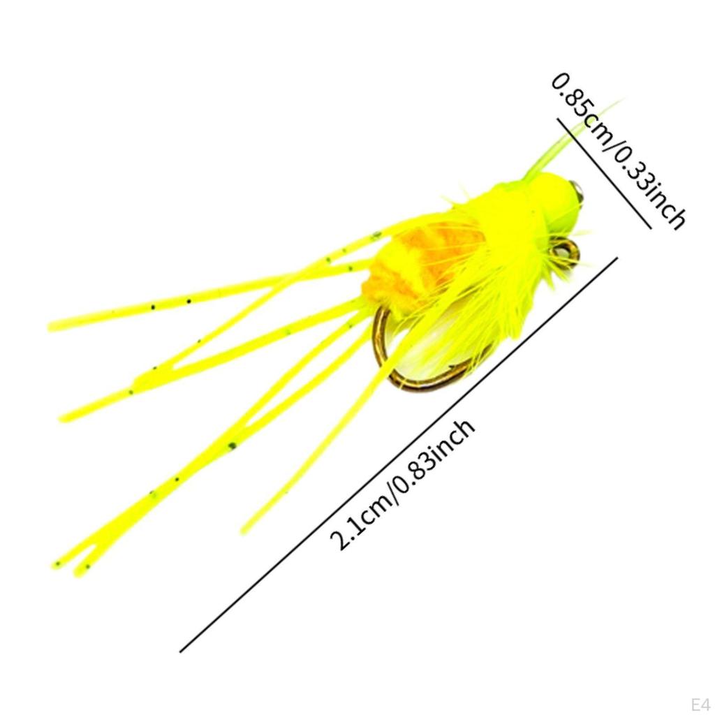 5 Fly Fishing Baits with Hooks And Storage Containers for River Anglers