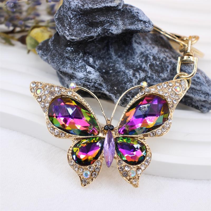 Delicate Rhinestone Butterfly Fashion Crystal Insect Charm For Women Men Pendant Bag Charm