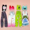 4Pcs/Pack Handmade Fashion Clothes for 11.5in/30cm Dolls Y2k Casual Top and Pants Doll Accessories Toys for Girls Dressing Game
