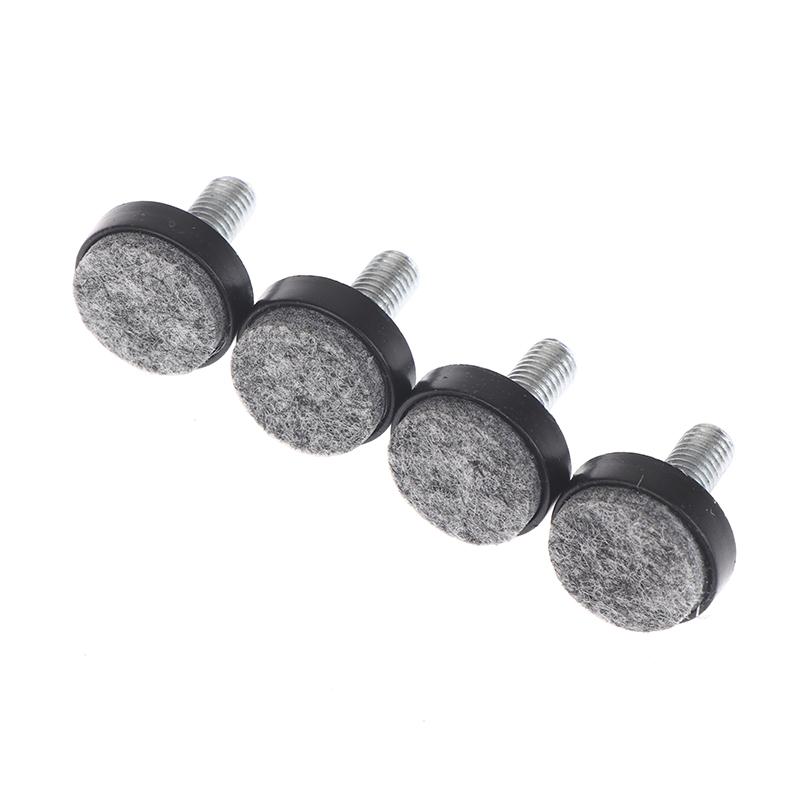 4/8 Peças Feltro Ajustável Redondo Parafusos de Perna de Móvel Antiderrapante M6 M8 Mesa Cadeira Armário Pés de Equilíbrio Almofadas