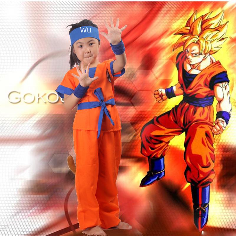

Детский день Dragon Ball Goku Косплей Костюм Набор для мальчиков и девочек L