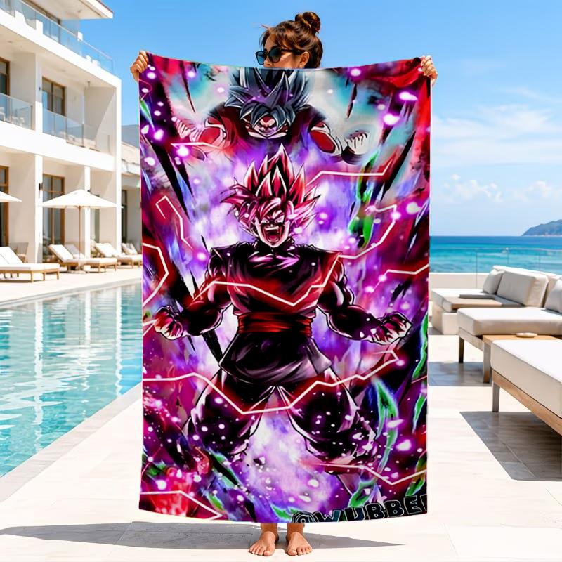 Goku Anime Beach Towel, Microfiber Beach Towel, Perfect For Pool, Beach, Travel, Home Decor Beach Party Fan Gifts