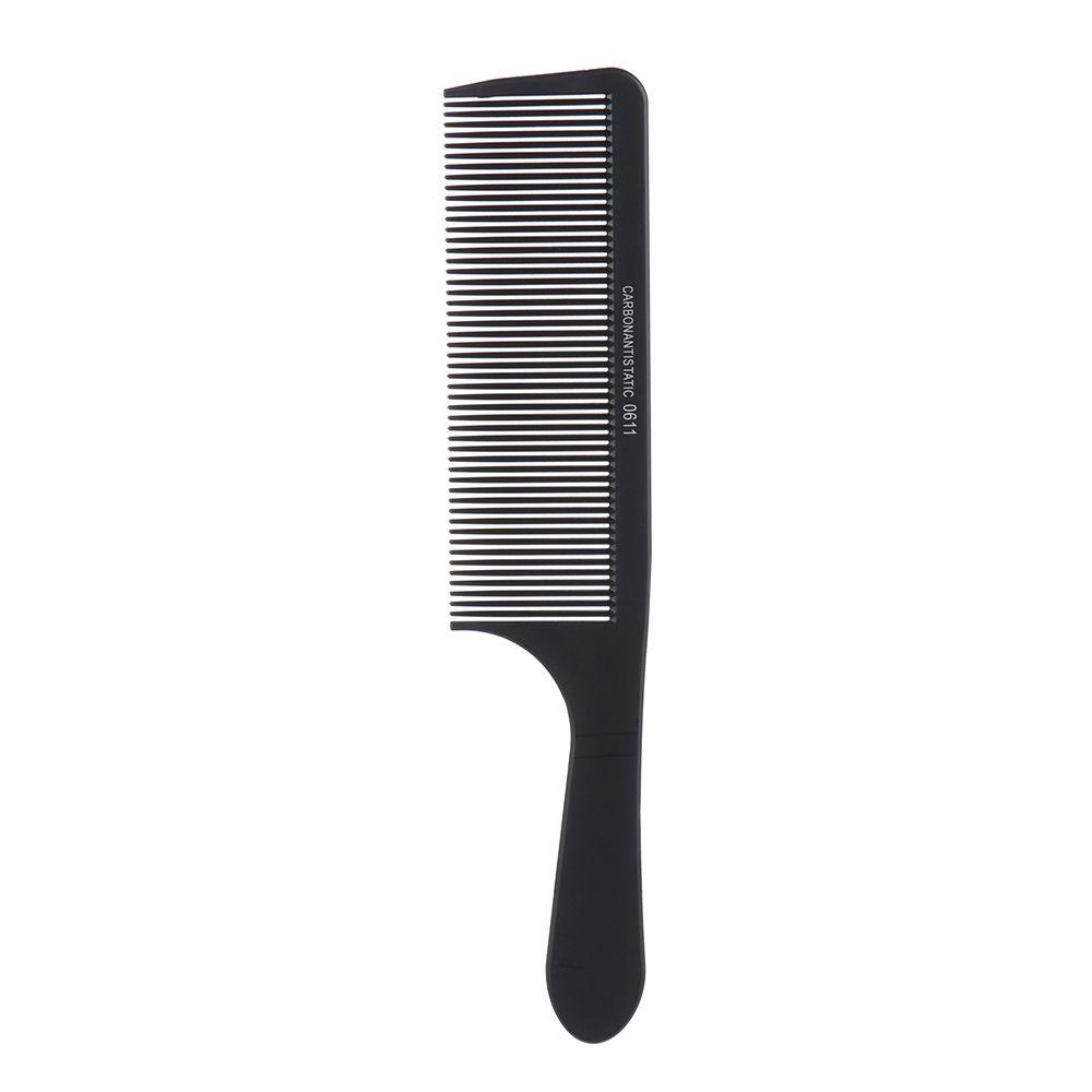 1PC Black Flattop Hair Cutting Comb Heat Resistant Hair Cutting Tool Hairdressing Hair Stylist Salon Carbon Antistatic Combs