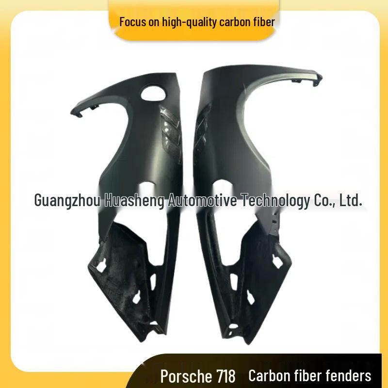Suitable Carbon Fiber Vented Fenders for Porsche 718 - Track Version