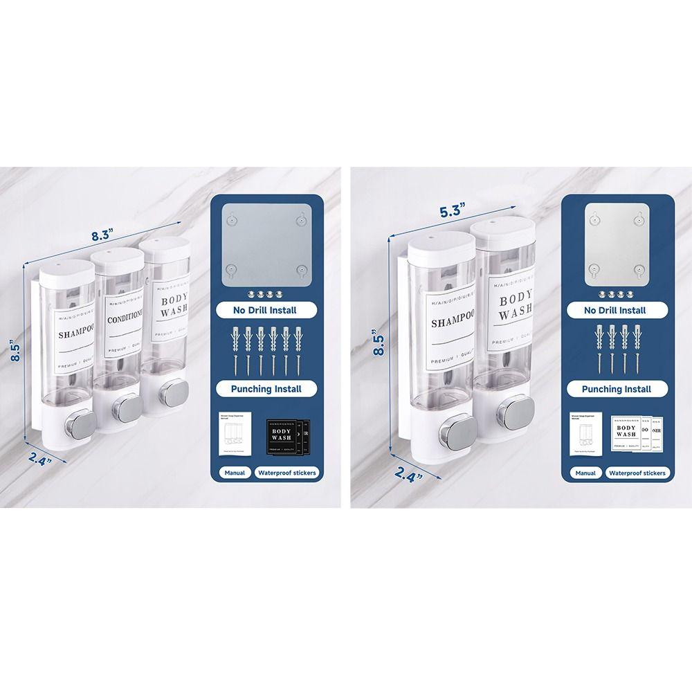 Wall Mounted Shower Soap Dispenser No Drill Conditioner Dispenser For Bathroom Hotel