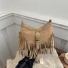 Bag - Women's Elegant and Niche Underarm Bag, Trendy Commuter Bag, Fringed Single-shoulder Crossbody Bag