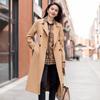 [Double sided woolen coat] Autumn and winter temperament mid-long versatile women's coat