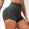 Hochtaillierte knitterarme Yoga-Shorts: Atmungsaktive, Schnelltrocknende, Hüfthebende, Elastische Dreiviertel-Fitness-Leggings