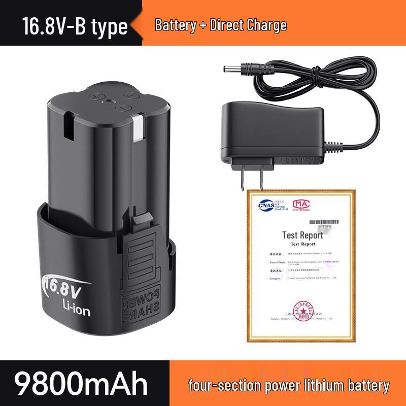 12V Cordless Drill with Lithium Battery Charger, Pistol Grip, and 16.8V/18V Battery for Rotary and Screwdriver Tasks