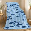 Haifisch-Print Tierprint Muster Überwurf 240g Flanell Decke, geeignet für Sofas, Betten, Büros, exquisites Geschenk Decken