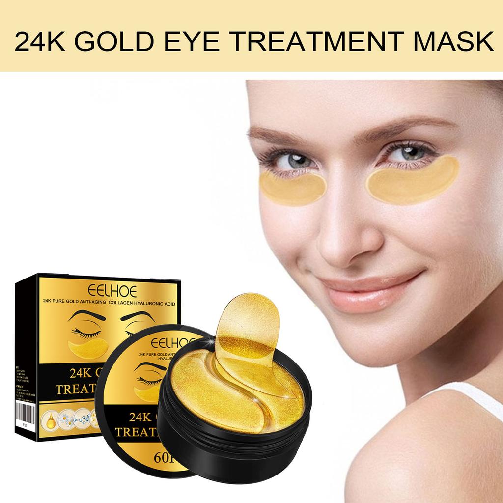 EELHOE 24K Gold Eye Mask Moisturizing and Nourishing Eye Surrounding Skin Care Eye Care Less