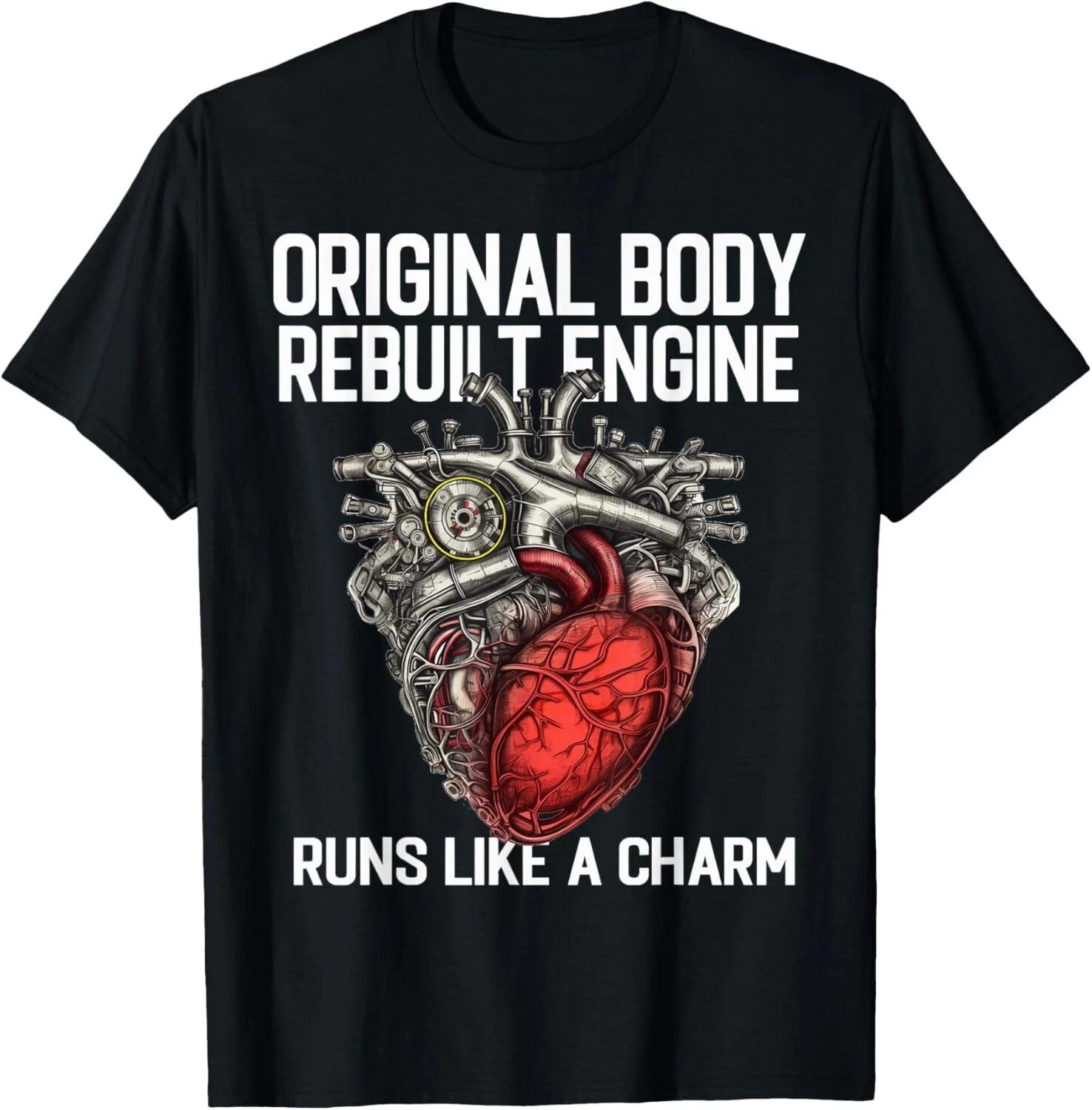 Funny Open Heart Surgery Bypass Survivor Recovery for Men Gift Unisex T-Shirt L