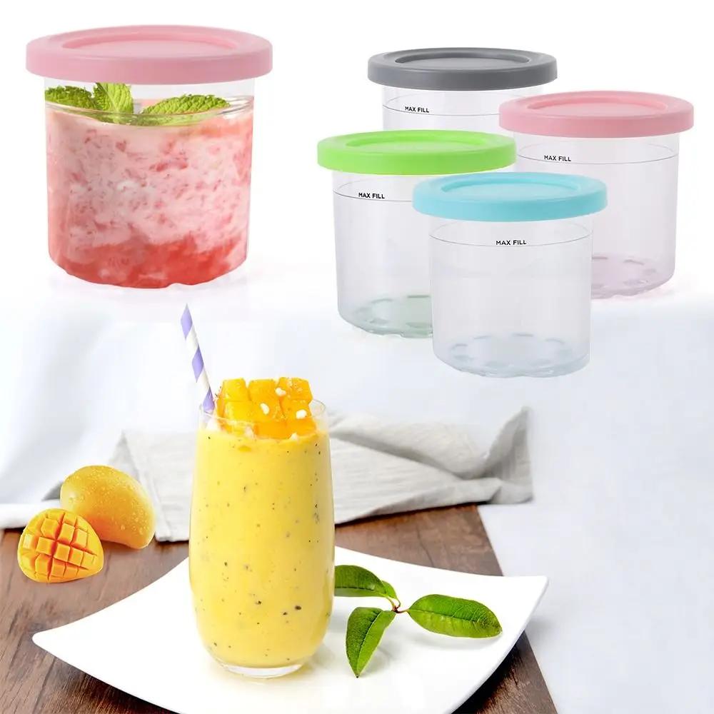 1pc Ice Cream Pints Cup Ninja Creamie Ice Cream Maker Cups Reusable Can Store Ice Cream Pints Containers with Sealing Mason Jar