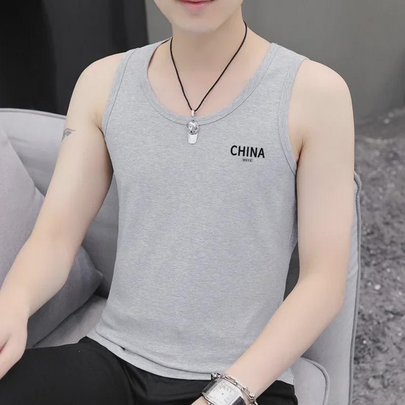 Men's Slim Fit Round Neck Pullover Vest - Trendy, All-Match Sports Sweatshirt