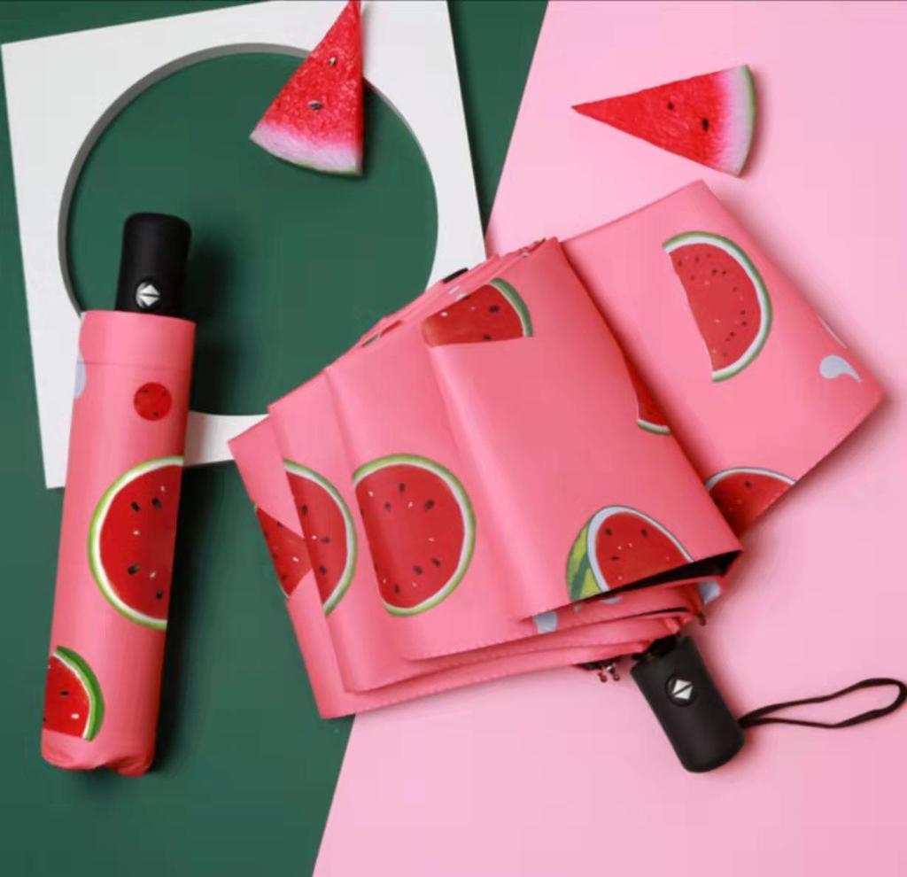 Parapluie pliant automatique pour femme avec protection UV et logo